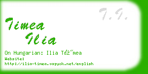 timea ilia business card